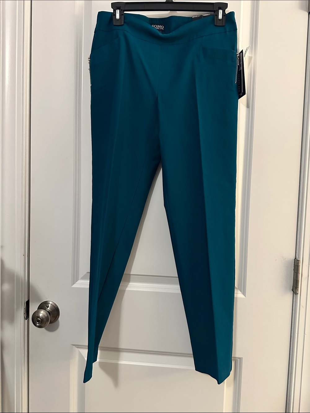 Soho Teal Straight Leg Women's Trousers SIZE M 28L